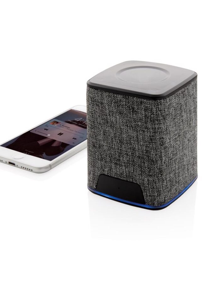 FAB LIGHT UP SPEAKER - Bežični zvučnik od tkanine sa svjetlećim logom / Light up logo fabric 3W wireless speaker