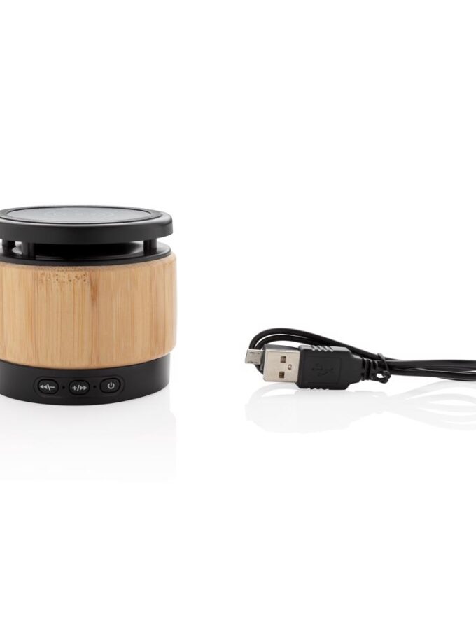 BAMBOO SPEAKER - Bežični zvučnik od bambusa / Bamboo wireless charger speaker