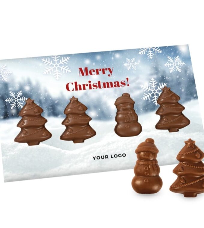 CHRISTMAS CARD WITH CHRISTMAS TREES