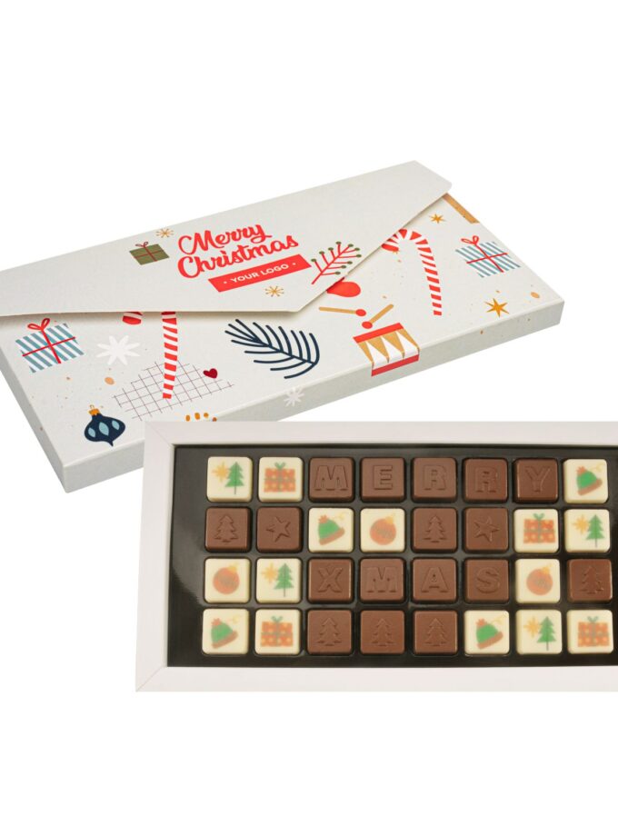 SET OF CHOCOLATES CHOCO TEXT 4 LINES_XMAS