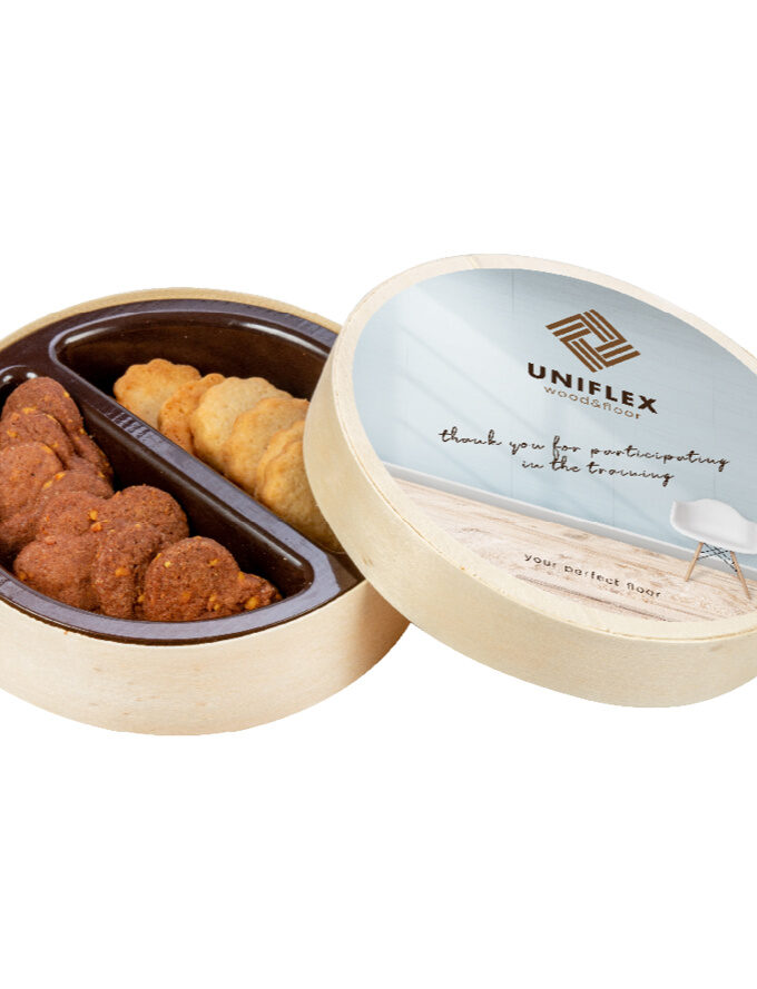 WOODEN BOX WITH BUTTER COOKIES 60 G