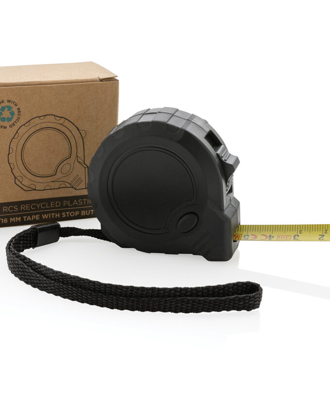 Metar s auto-stop funkcijom / RCS recycled plastic 3M/16 mm tape with stop button