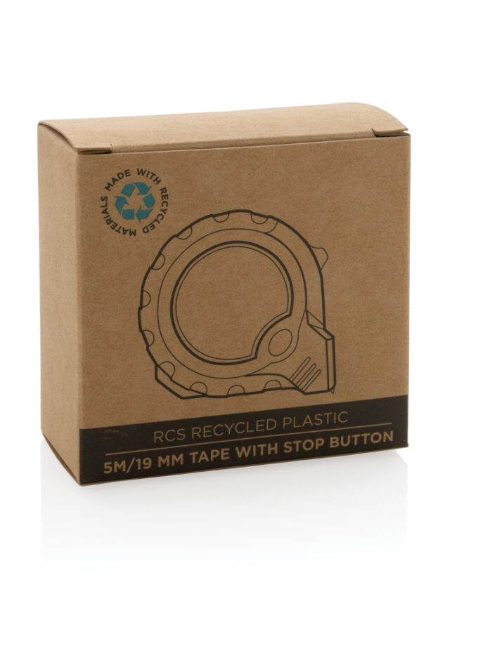 Metar s auto-stop funkcijom / RCS recycled plastic 5M/19 mm tape with stop button