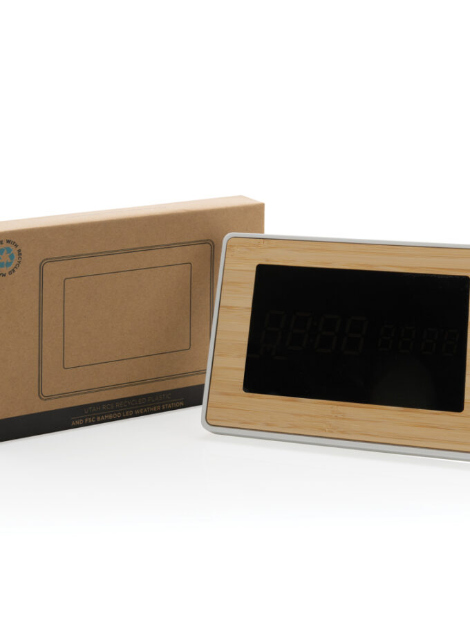 Meteorološka stanica / Utah RCS recycled plastic and bamboo LED weather station