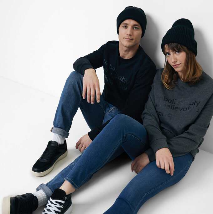 Majica dugih rukava uniseks / Iqoniq Denali recycled cotton crew neck undyed