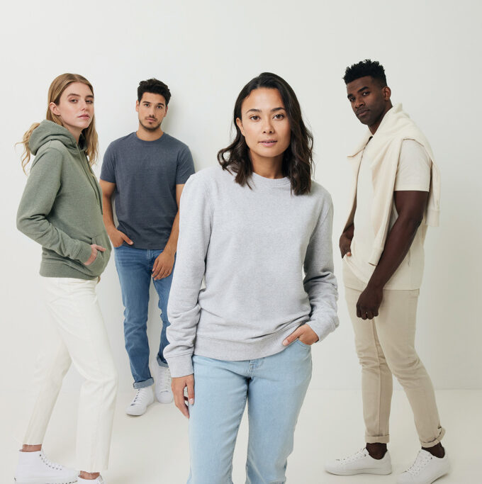 Majica dugih rukava uniseks / Iqoniq Denali recycled cotton crew neck undyed