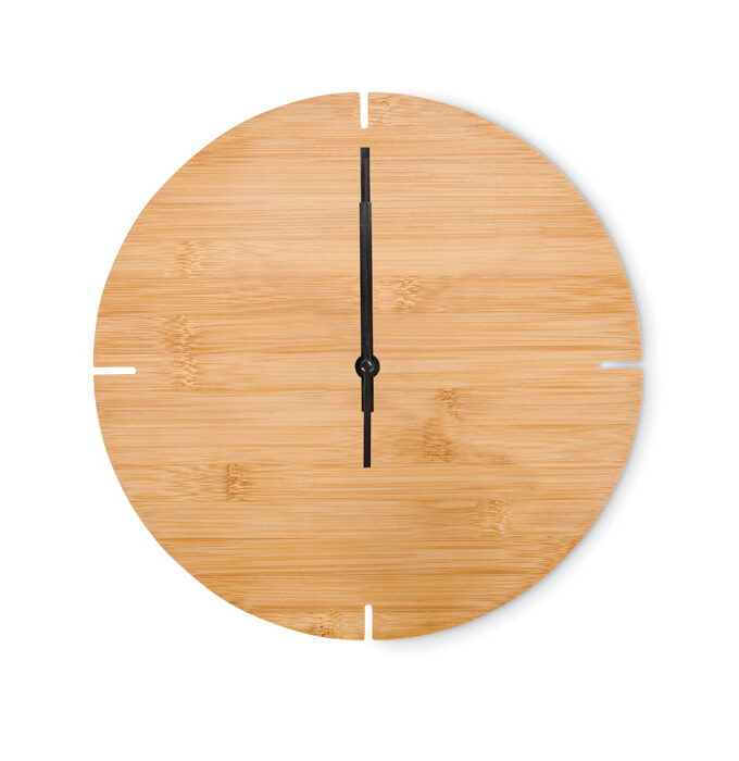 ESFERE - Okrugli zidni sat od bambusa / Round shape bamboo wall clock